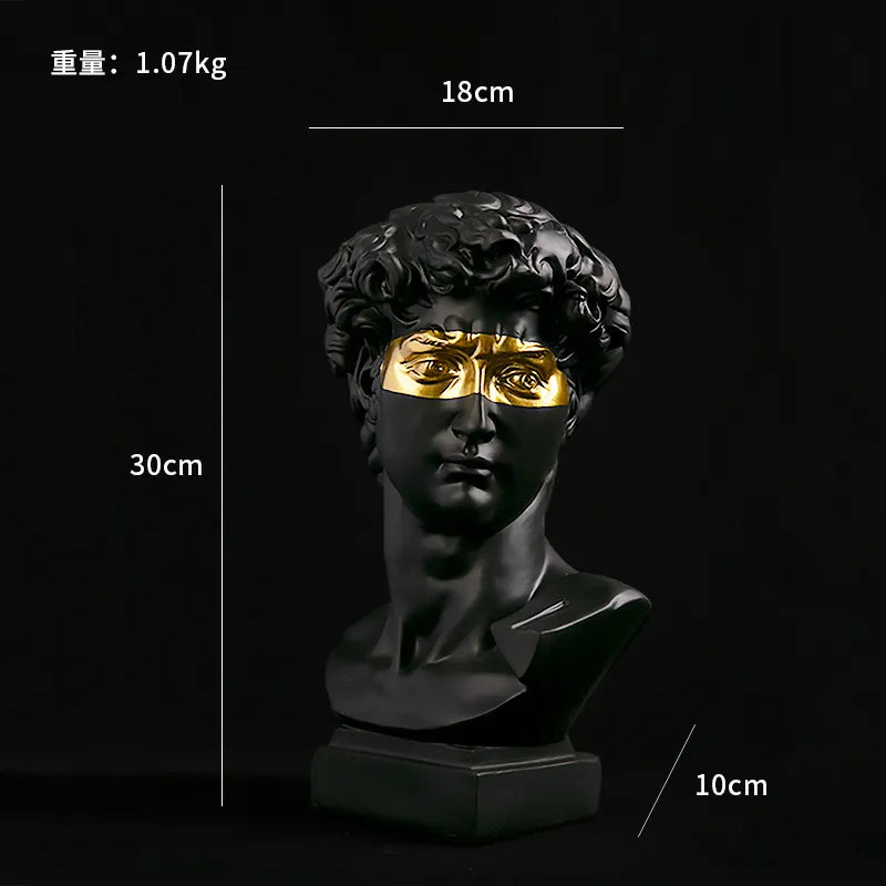 Kalsten | European Home Decor David Head Resin Statues Statues Home Decor Modern Abstract Art Bust Sculpture Art Sketch Practice