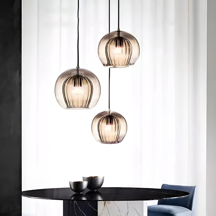 Pendant Light Glass Globe 9.8 in E27 Adjustable Dining Room Kitchen Island Hanging Ceiling Lamp Vintage Modern | Kalsten