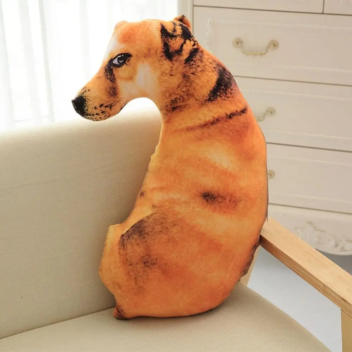 Realistic Soft Dog Plush Cushion