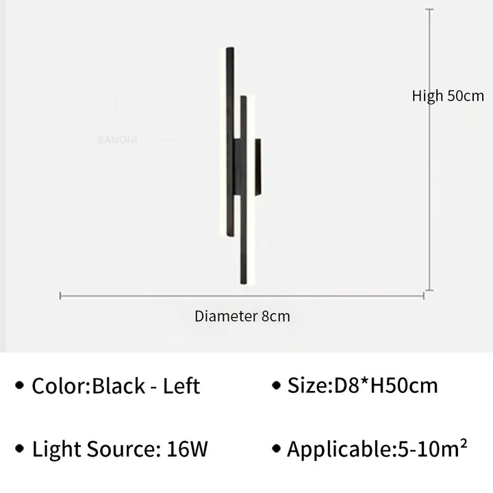 Modern LED Wall Light – Stylish Wall Sconce for Living Room, Stairs, Bedroom, and Corridor Interior Lighting | Kalsten