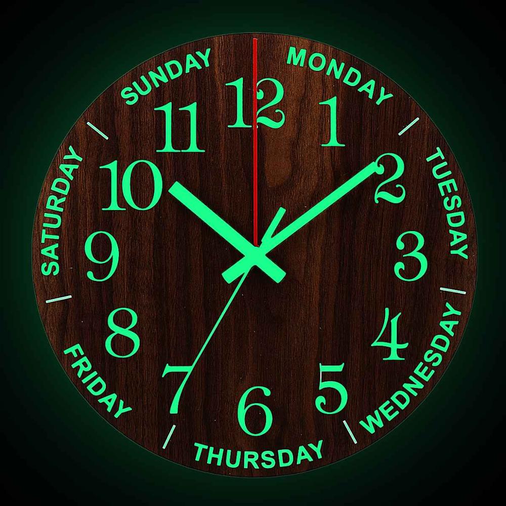 Kalsten | Nordic Luminous Wood Silent Wall Clock