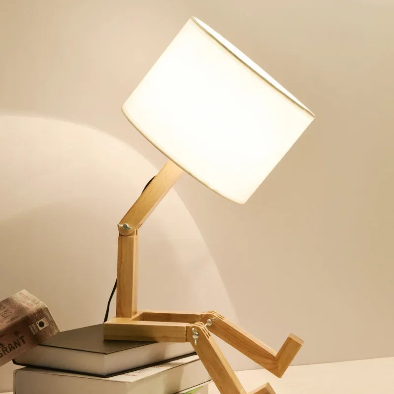 Wooden Table Lamp with Book Holder – Modern Design for Your Home | Kalsten