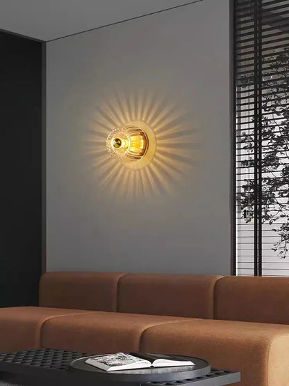 Skandinavisk Bauhaus Wall Lamp made of Glass, Modern LED Wall Lamp for Hallway & Living Room | Skanto