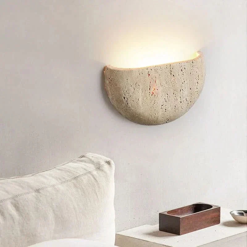 Kalsten | Stone Wall Lamp – Retro Wabi-Sabi LED Light