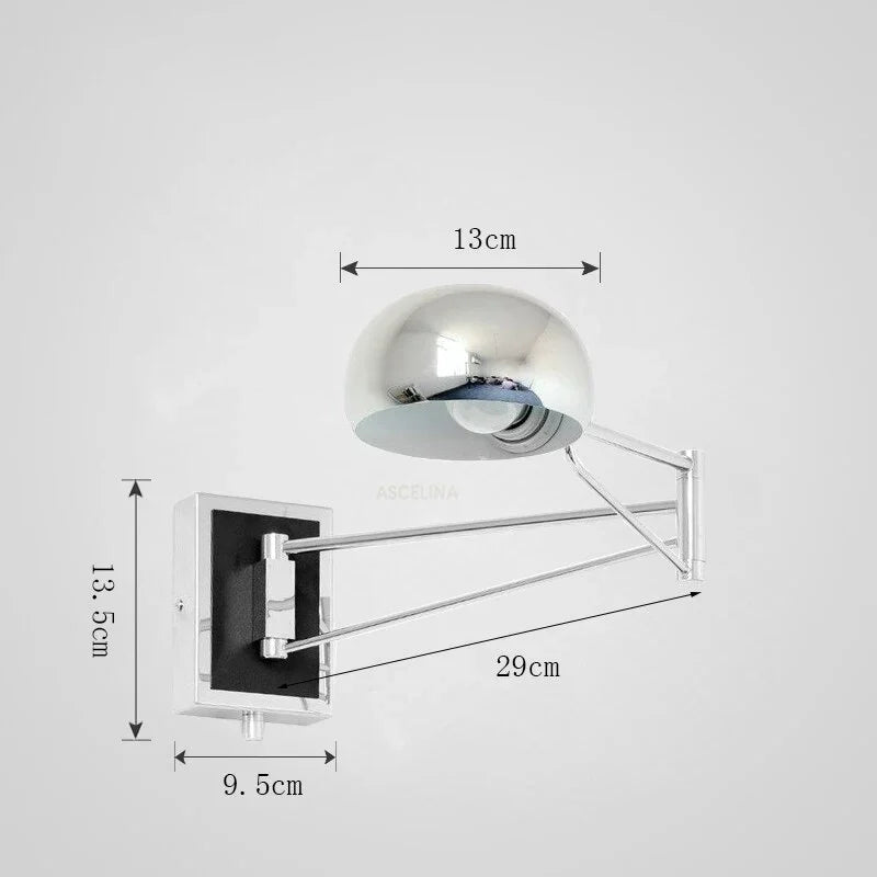 Modern Foldable LED Wall Lamp – Retractable Eye-Protective Wall Light for Bedroom, Study, Living Room, and Bathroom | Kalsten