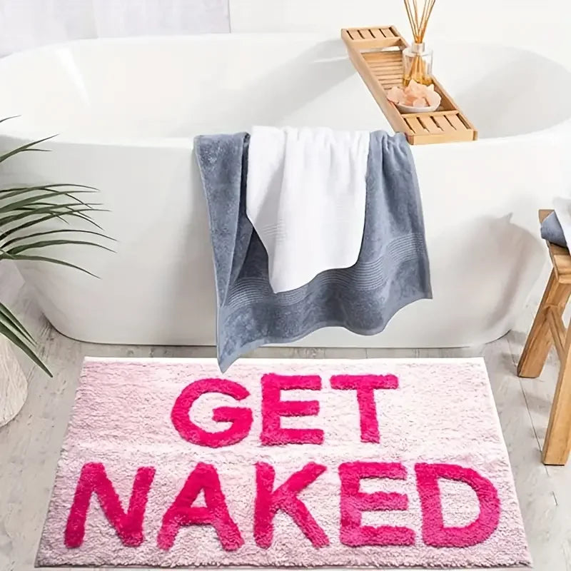 Tufted design carpet "Get Naked" Pink 80×50 cm | Kalsten