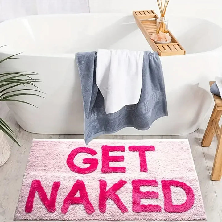 Tufted design carpet "Get Naked" Pink 80×50 cm | Kalsten
