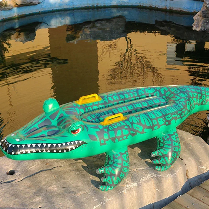 Kalsten | Floatoro Inflatable Crocodile Pool Toy for Kids & Adults | Swimming Toy for Beach, Pool & Summer Party | Durable PVC Water Mattress