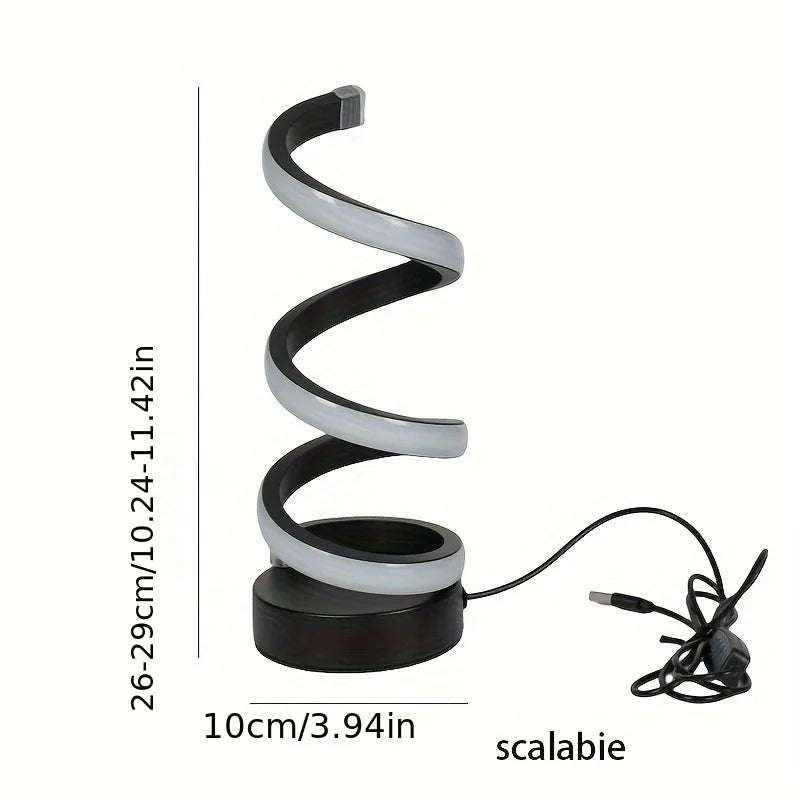 Modern Spiral LED Table Lamp | Kalsten
