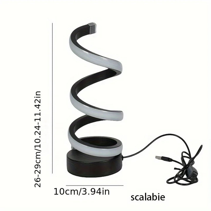 Modern Spiral LED Table Lamp | Kalsten