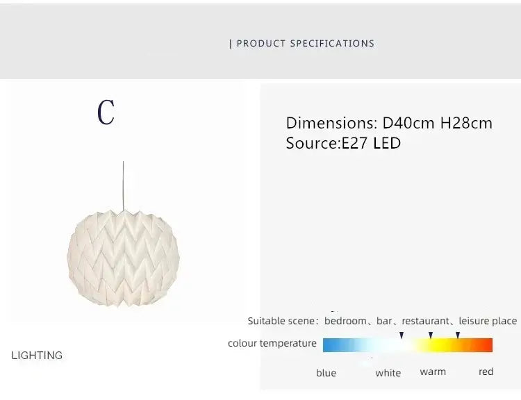 Elegant origami-inspired paper lantern | Kalsten