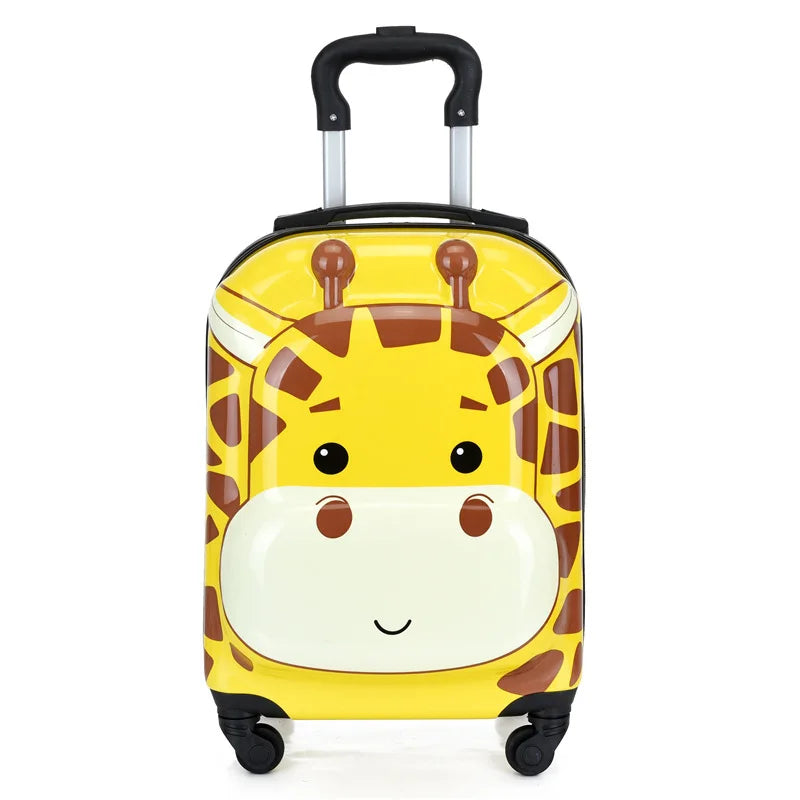 Sydney Kids Suitcase – 3D Animal Trolley with 360° Wheels and Adjustable Handle | Lightweight & Shockproof | Kalsten