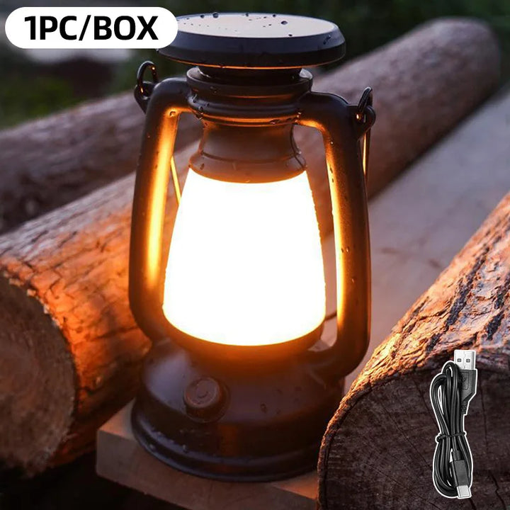 Nostalux Retro Lantern | LED Table Lamp with Remote Control | Rechargeable & Decorative | For Home, Camping & Bar | Kalsten