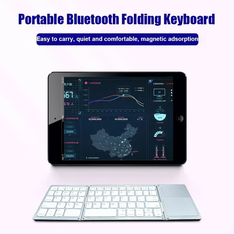 Wireless foldable Bluetooth keyboard with touchpad – Compact, versatile, and ultra-portable | Kalsten