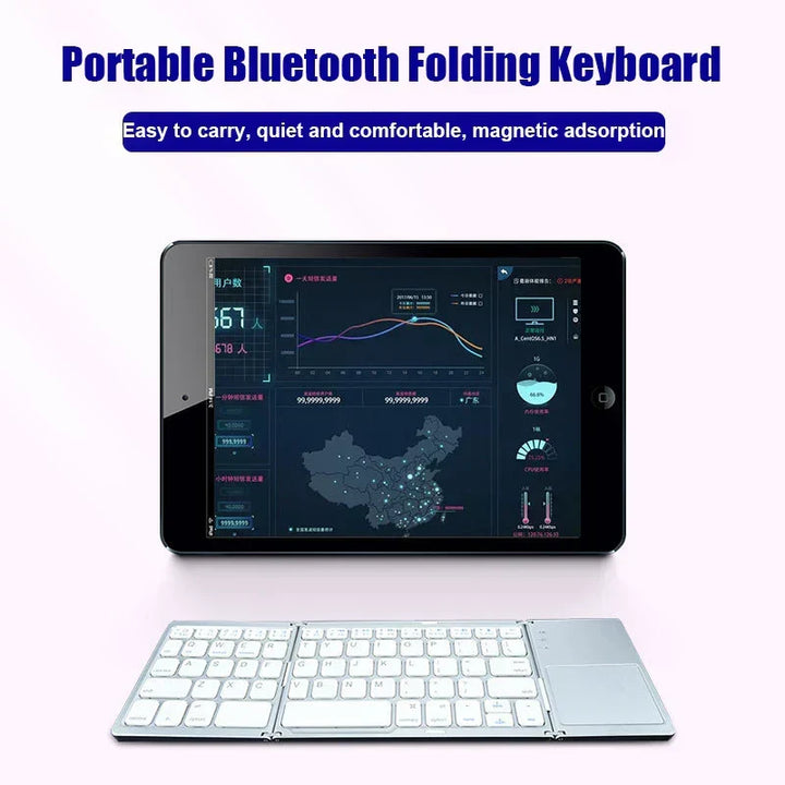 Wireless foldable Bluetooth keyboard with touchpad – Compact, versatile, and ultra-portable | Kalsten