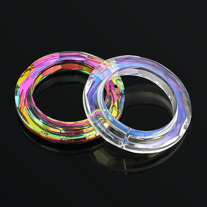 Kalsten | Crystal Suncatcher LumiRing 50 | Ø 50 cm | Glass Prism for Windows, Garden & Decor | Rainbow Catcher for Light Plays