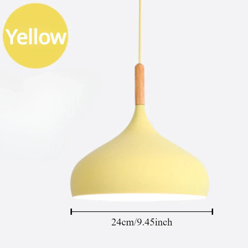 Modern Macaron Pendant Lamp – Colorful LED Chandelier for Bedroom, Restaurant, Office & Living Room – Adjustable Aluminum Hanging Light | Kalsten