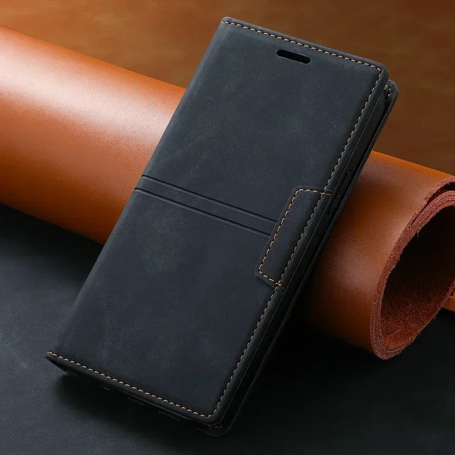 Skanto Leather Wallet Case - Flip Cover - Google Pixel