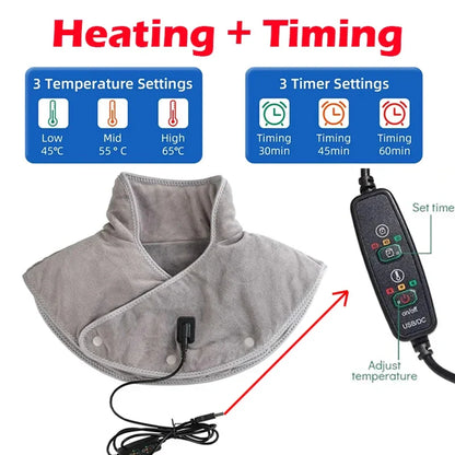 Skanto | Skanto Neck and Shoulder Massager USB Heating Pad with Vibration