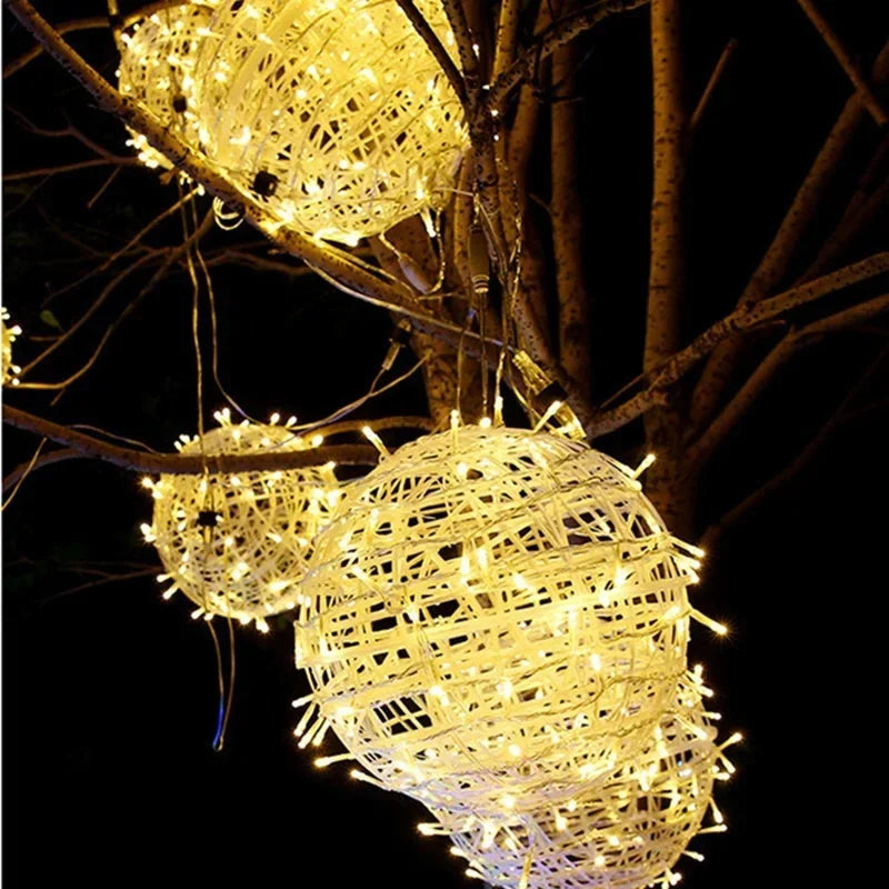 LED Rattan Ball String Lights – Decorative Outdoor Lighting for Gardens and Parties | Kalsten