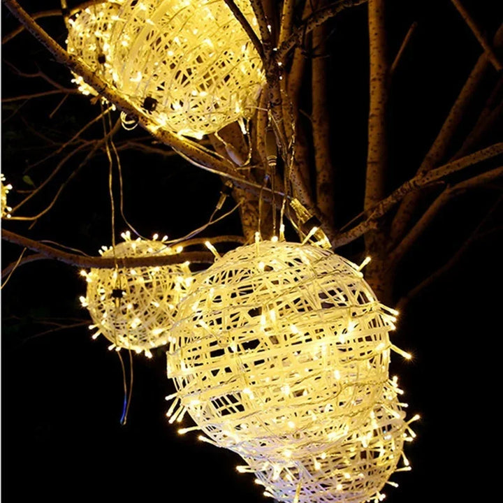 LED Rattan Ball String Lights – Decorative Outdoor Lighting for Gardens and Parties | Kalsten