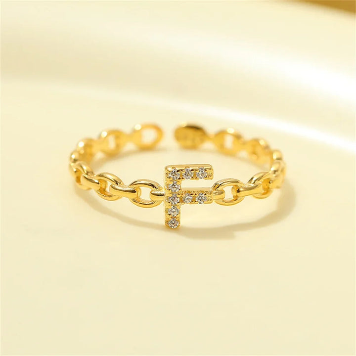 Kalsten | Dainty Diamond Letter Initial Ring