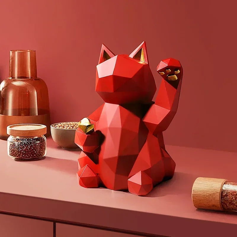 Frendorf | Nordic Minimalism Geometry Lucky Cat Statues