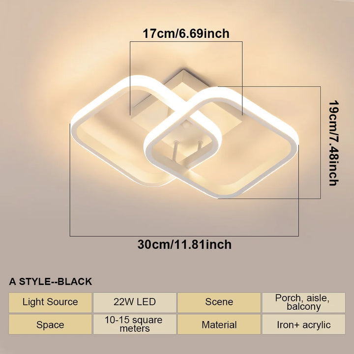LED Strip Aisle Ceiling Lights - Modern Corridor Lamp Home Lighting for Bedroom Living Room Kitchen Household Decorations Fixtures | Kalsten