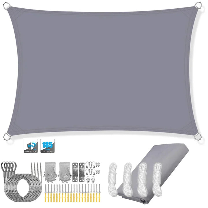 Kalsten | Waterproof Rectangular Sun Shade Sail with UV Protection & Mounting Kits – ShadeGuard