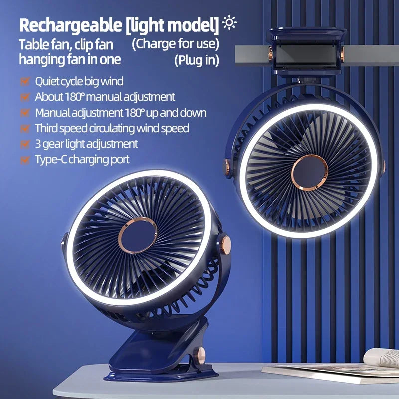 Rechargeable Clip-On Cooling Fan