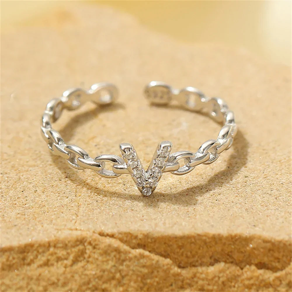 Kalsten | Dainty Diamond Letter Initial Ring