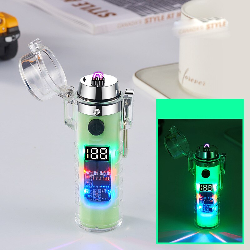 Windproof Double Arc Transparent Flashlight Lighter | Kalsten