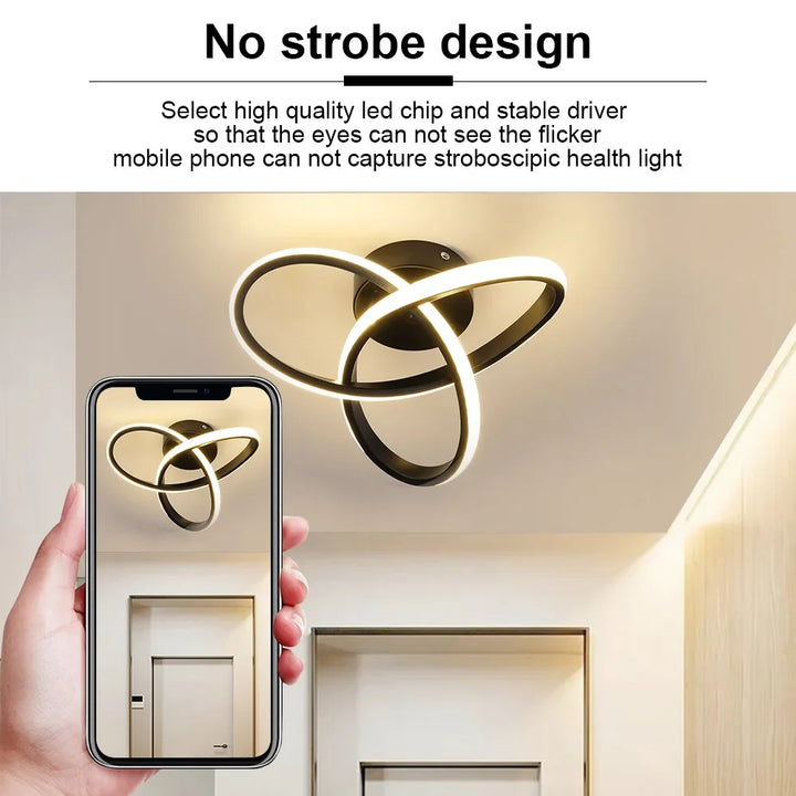 Modern LED Aisle Ceiling Light – 2-Ring Surface-Mounted Lighting Fixture for Hallway, Balcony, and Indoor Spaces | Kalsten