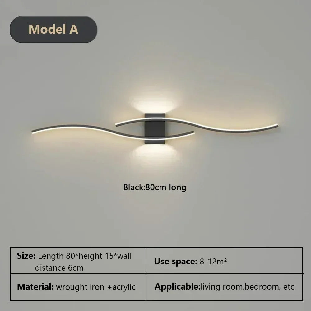 Modern LED Wall Lamp – Dimmable Up & Down Wall Sconce for Bedroom, Living Room, and Indoor Spaces | Kalsten