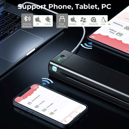 Skanto | Ultimate Wireless A4 Thermal Printer - Compatible with Android, iOS & Laptops