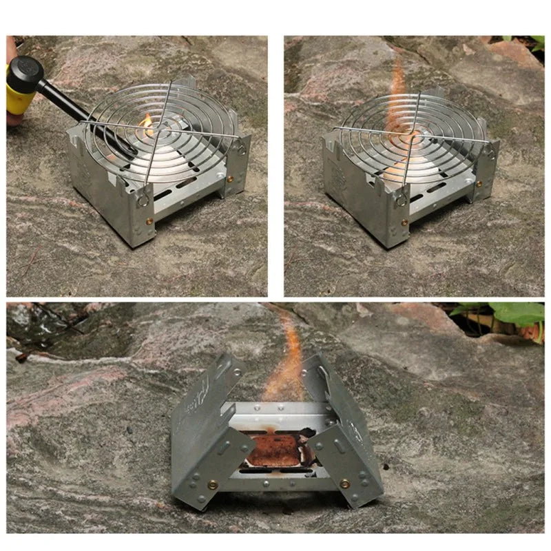 Ultra-Lightweight Folding Ironwood Pocket Size Burner | Kalsten