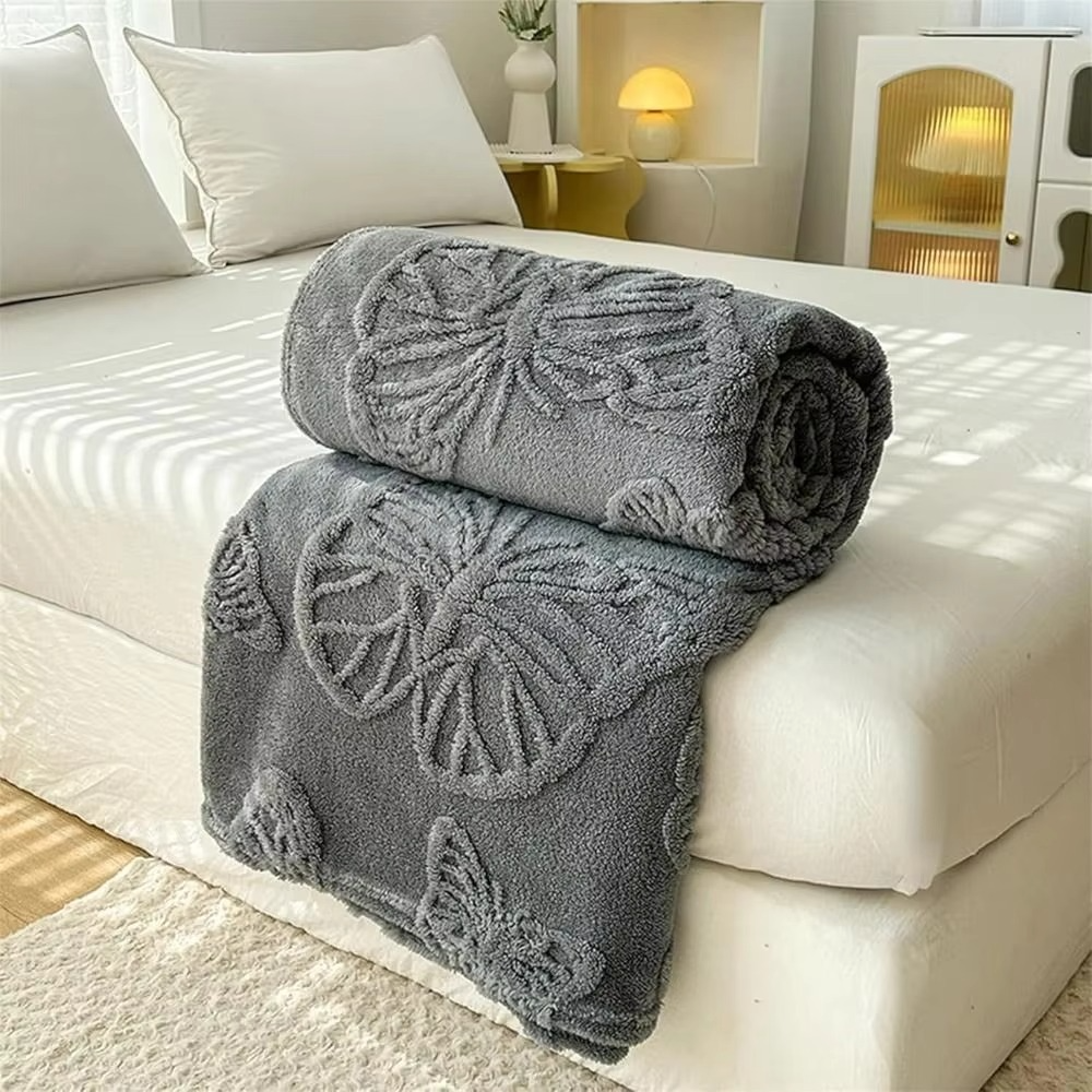 Double Sided Cooling Blanket with Breathable Cold Effect and 3D Butterfly Jacquard Design | Kalsten