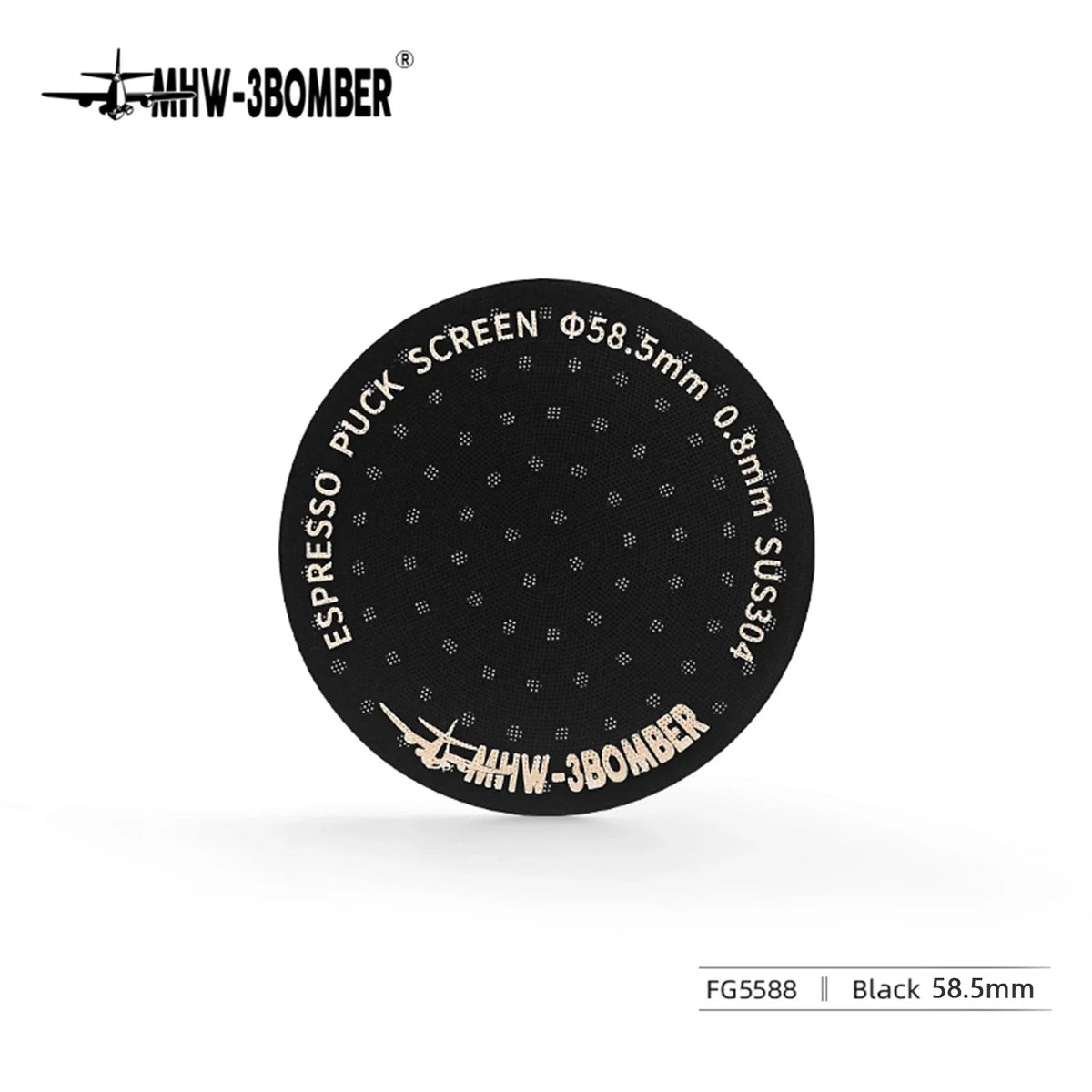 MHW-3BOMBER 51/53/58.5mm Espresso Puck Screen Double-Layer Metal Coffee Reusable Filter