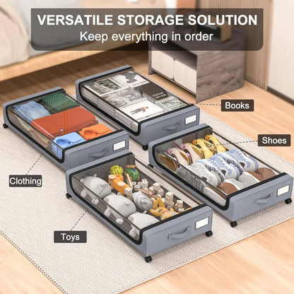 BowLift | Underbed Storage Stackable Wheeled Box Organizer