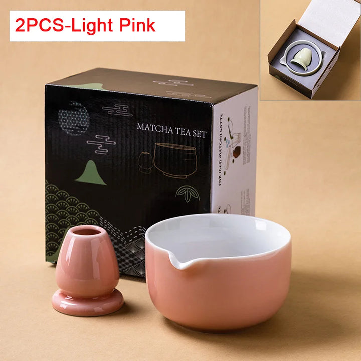 Variant image for Japanese Matcha Bowl Set Green 550ml Ceramic with Spout for Tea Ceremony-2
