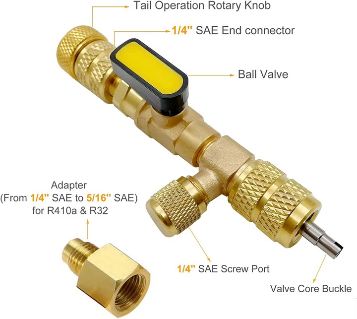 Kalsten | Dual-Size HVAC Valve Core Remover & Installer Tool
