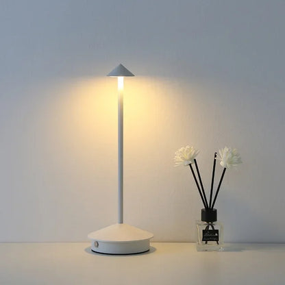 Brehn | Rechargeable Table Lamp Creative Dining Room Touch LED Hotel Bar Coffee Pina Pro Table Lamp Table Lamp Decorative Desk Lamp