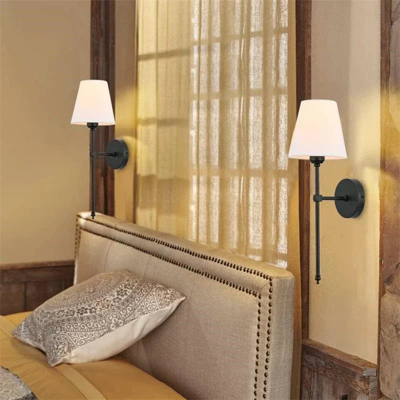 Modern American LED Wall Lamp with Cloth Lampshade | Kalsten