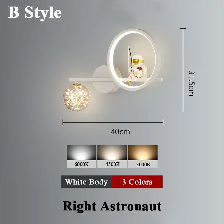 Astronaut Star Projector Wall Lamp for Children's Living Room | Kalsten