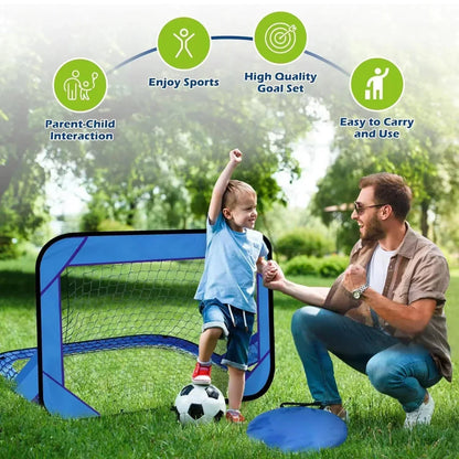 Skanto | PlayMax Foldable Football Goal – 4-in-1 Portable Soccer Net for Training & Outdoor Play