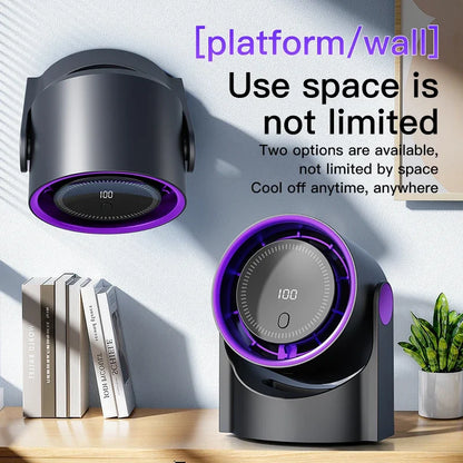 Karnz | Airiqo bladeless USB fan | 100 speeds | Whisper-quiet & energy-efficient | Portable & wall-mountable