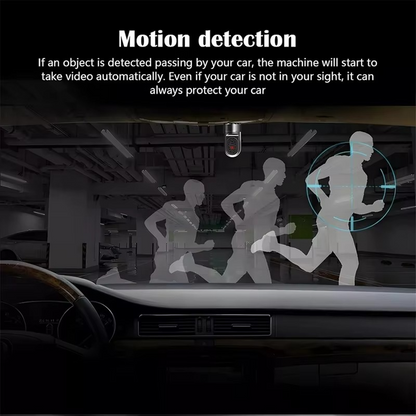 BowLift | 1080P HD 360° Rotating Mini ADAS Dash Camera with 32GB Card, Night Vision, Motion Detection, and 24H Parking Mode