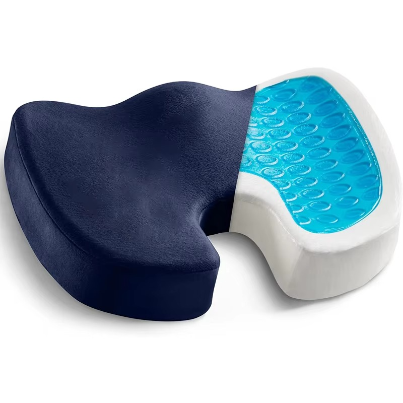 Skanto | Gel Seat Cushion with Memory Foam and Non-Slip Support for Office, Car, and Home