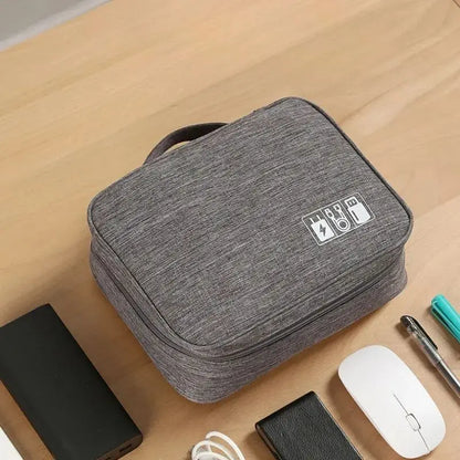 Skanto | ORGAZIP Tech Organizer | Large Cable Bag for Travel | Waterproof & Multifunctional | For Power Banks, Cables & Accessories