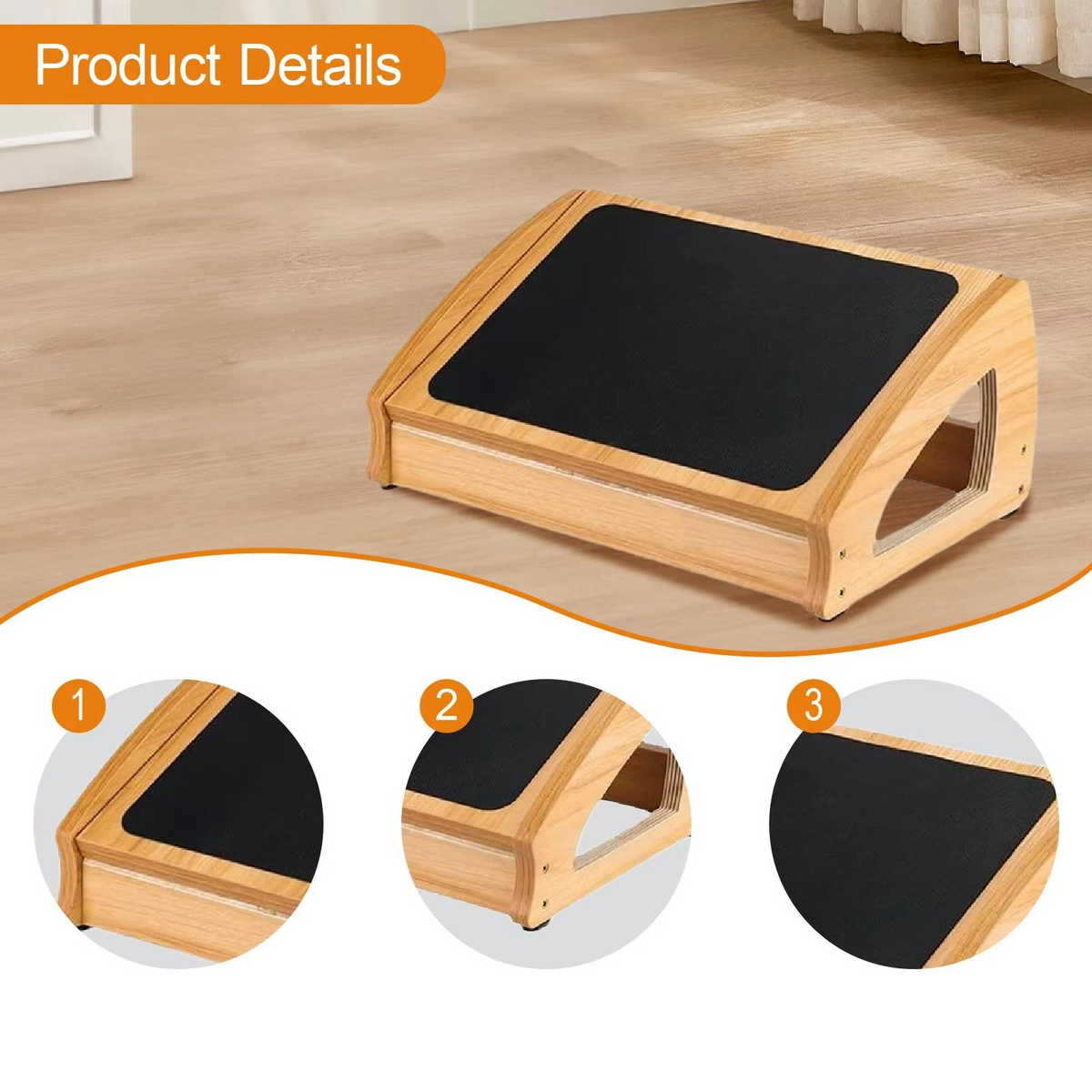 Skanto | Three Footrest Under Desk – Ergonomic Leg Rest for Home & Office